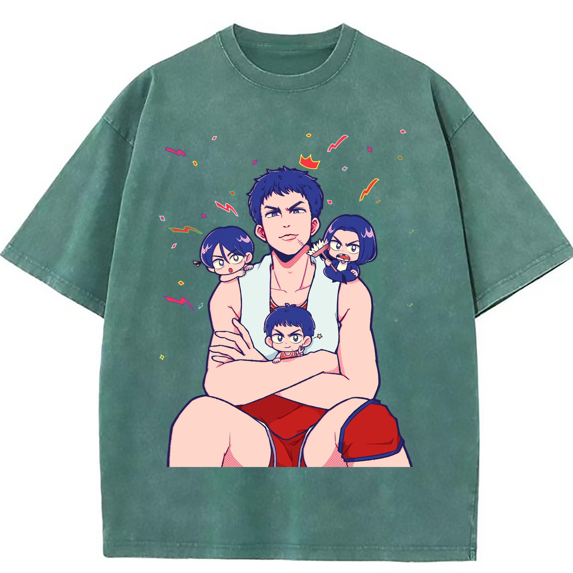 （画像用） SLAM DUNK／スラムダンク 綿100% ヴィンテージ風 半袖Tシャツ（フロントプリント）